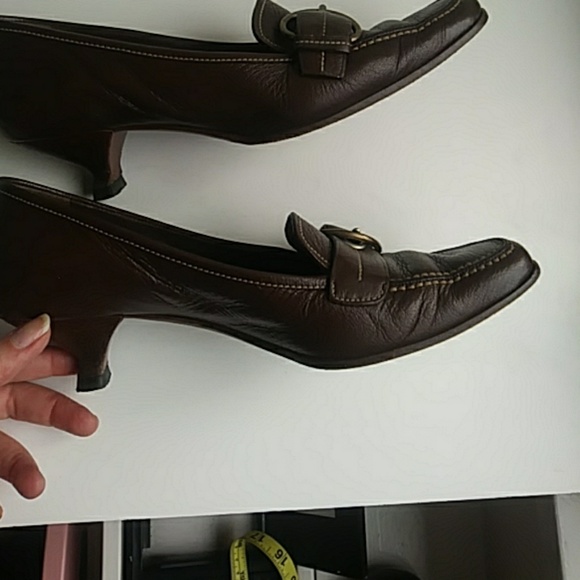 PRADA LOW HEEL STURDY BROWN SHOES, 7 - Picture 4 of 6